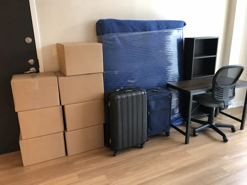 Student dorm small load ready for summer storage and fall campus delivery